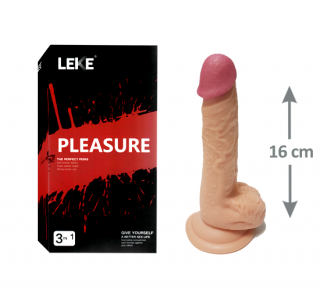 15cm testisli vakumlu gerçekci penis